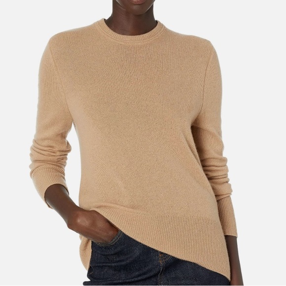 Equipment x Anthropologie Sanni Cashmere Crew Neck XXS Taupe Camel Super Soft - Picture 13 of 17